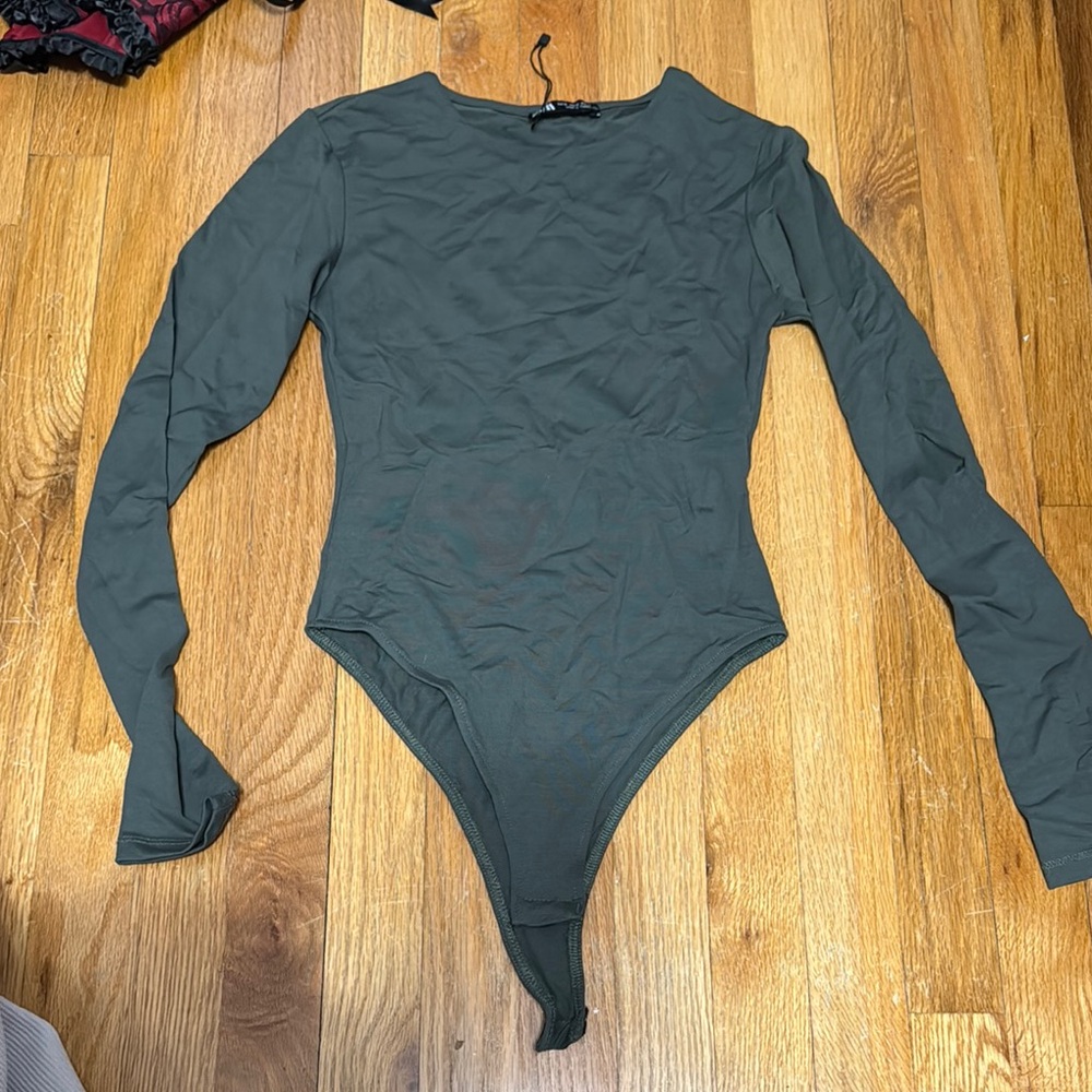 Green Long Sleeve Bodysuit